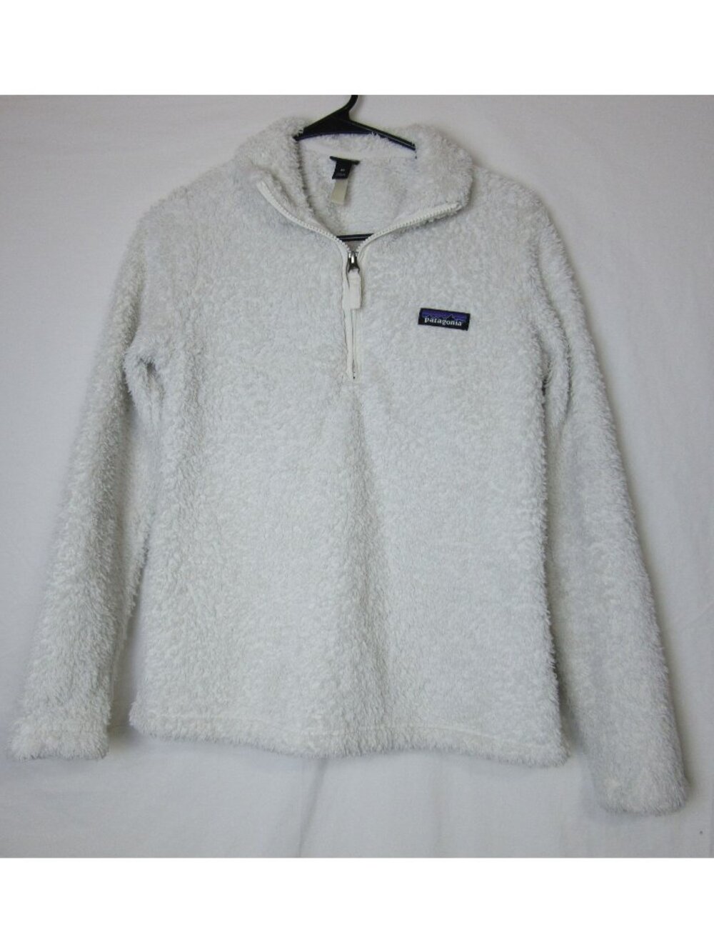 Patagonia Los Gatos 1/4-Zip Fleece Pullover Fuzzy White Outdoor Winter Womens XS